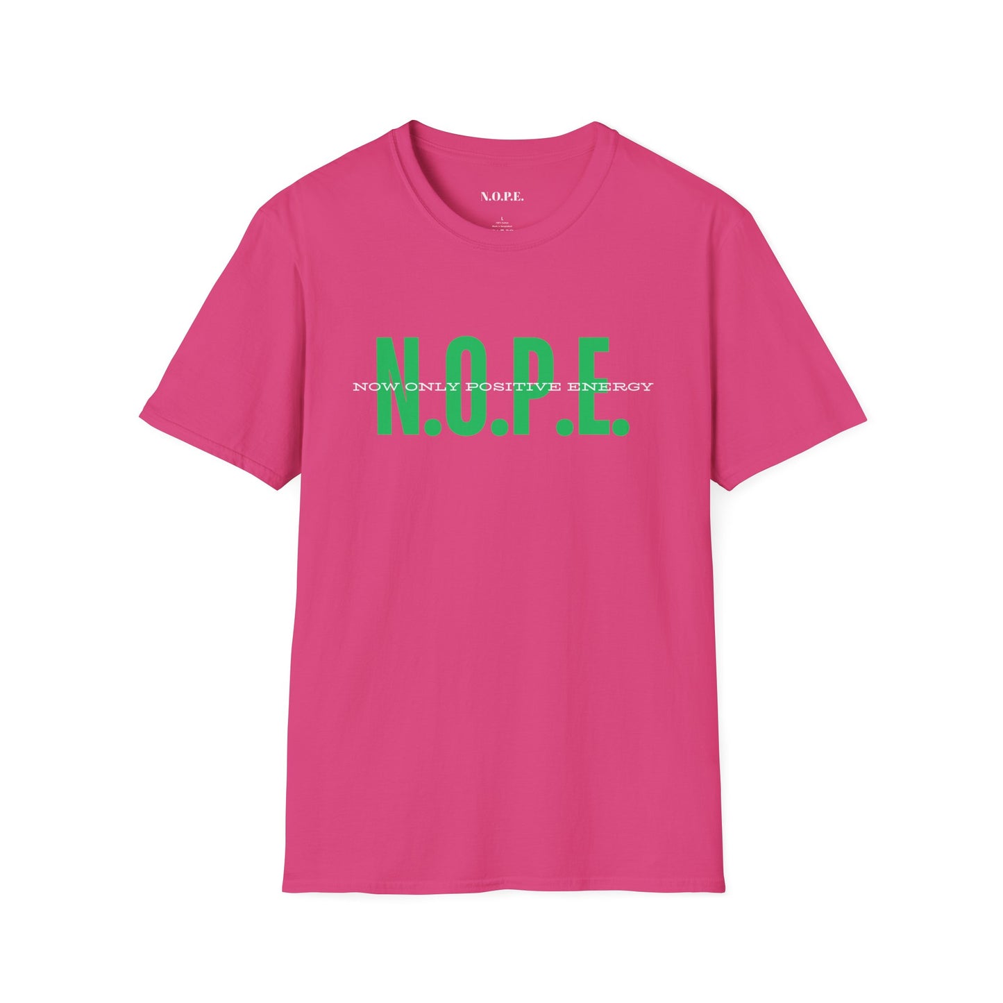 Unisex Graphic T-Shirt - NOPE AKA Inspired Pink and Green Shirt