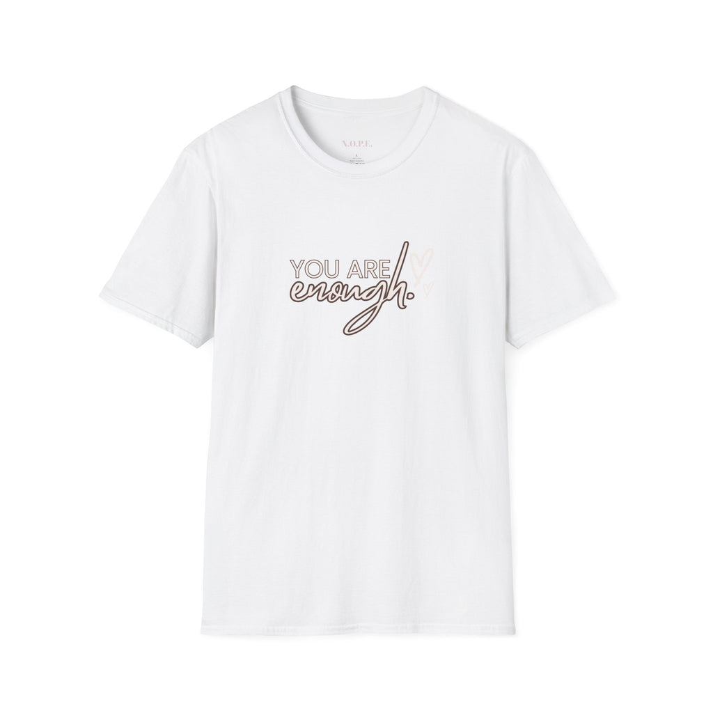You Are Enough Unisex Softstyle T-Shirt - Comfortable, Motivational Apparel for Everyday Wear