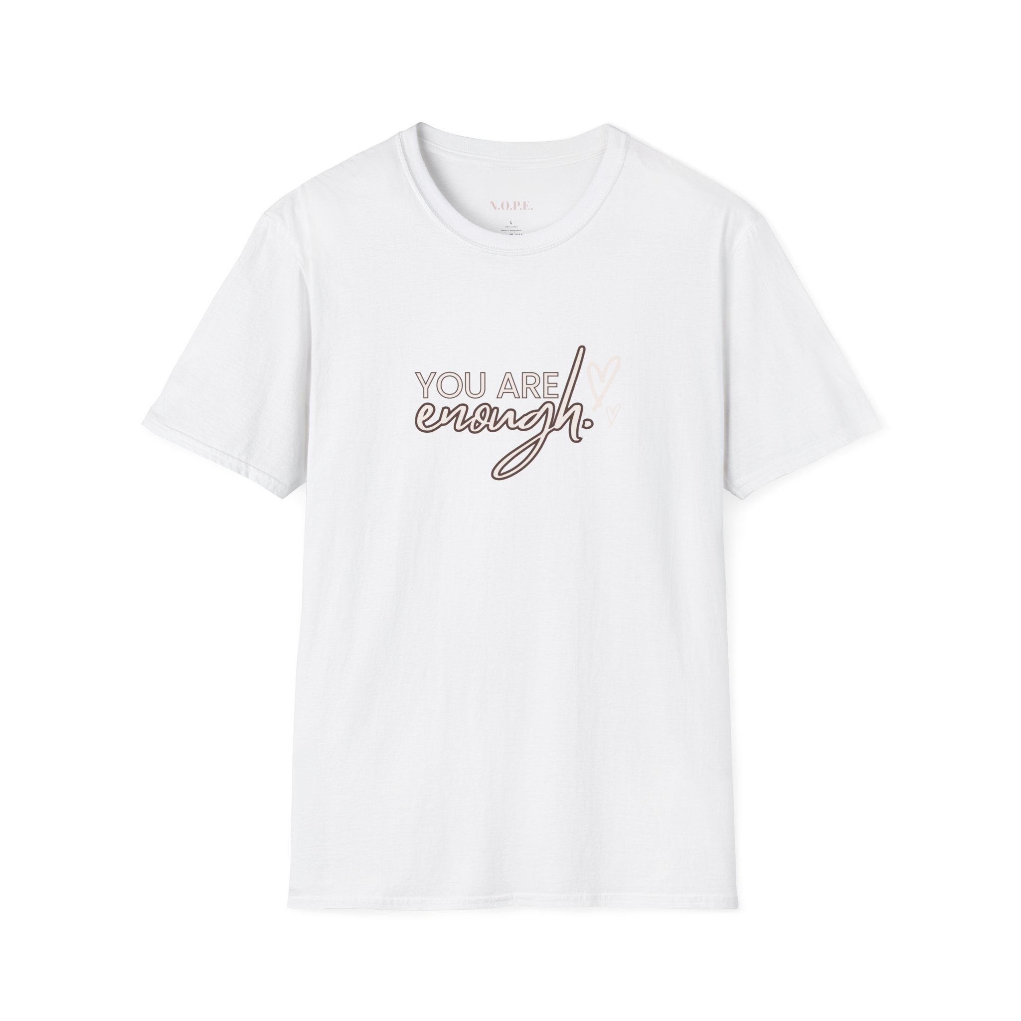You Are Enough Unisex Softstyle T-Shirt - Comfortable, Motivational Apparel for Everyday Wear