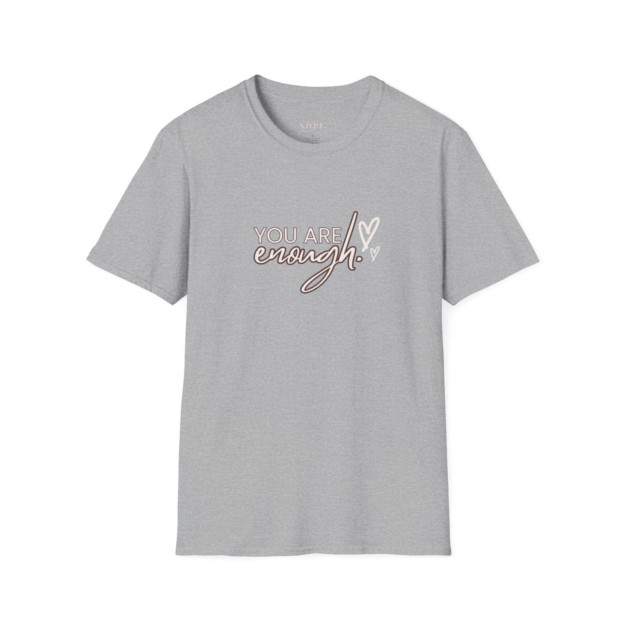 You Are Enough Unisex Softstyle T-Shirt - Comfortable, Motivational Apparel for Everyday Wear