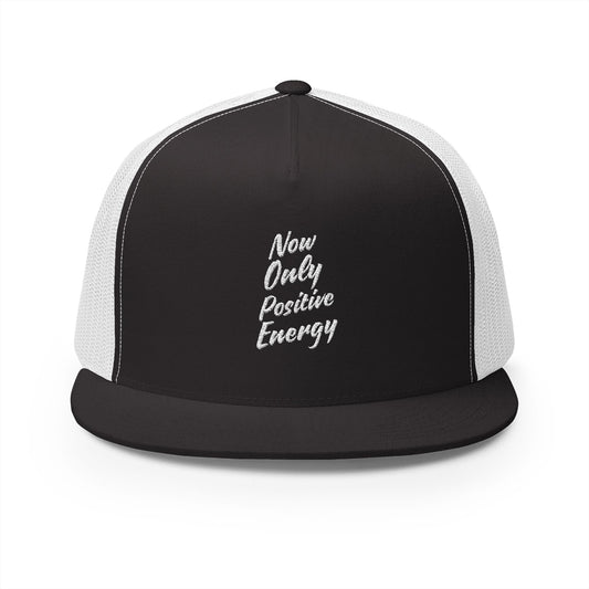 Embroidered 5 Panel Trucker Cap - Positive Energy Vibe Hat