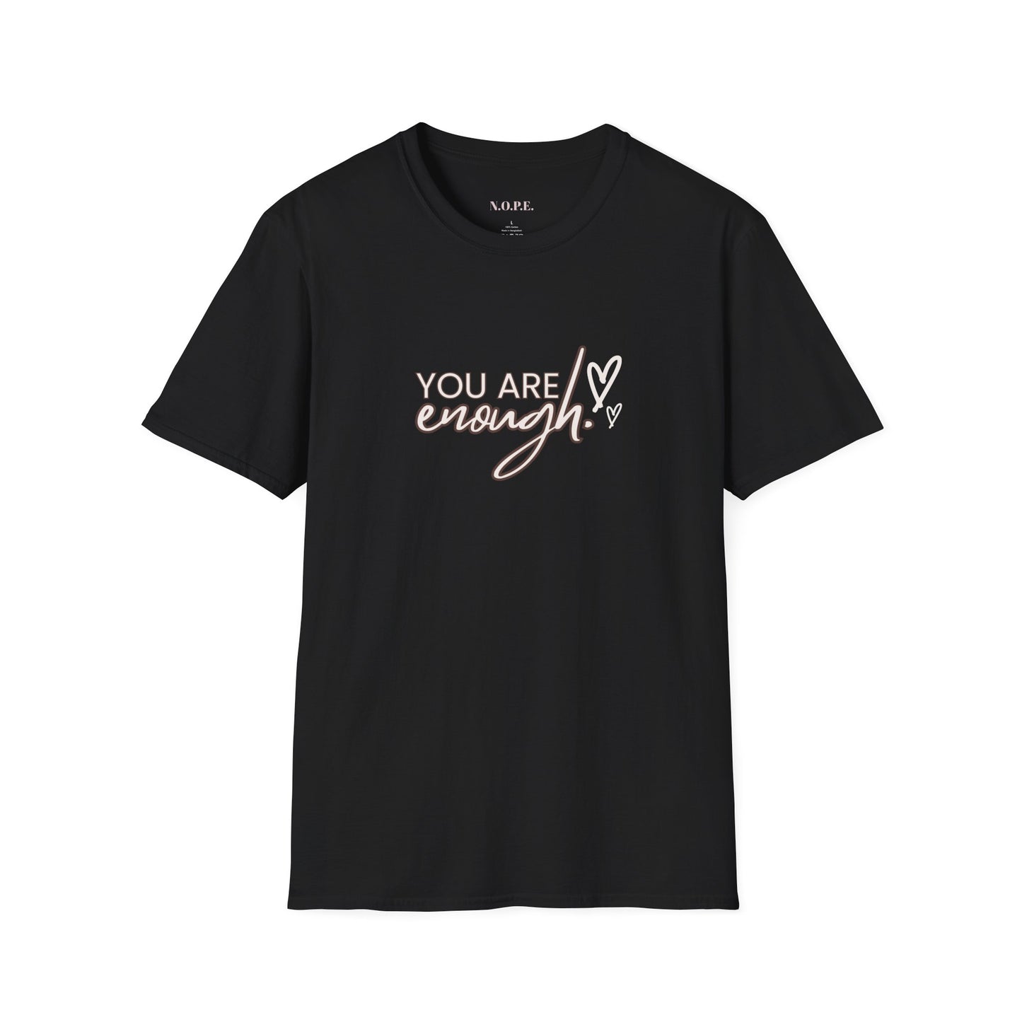 You Are Enough Unisex Softstyle T-Shirt - Comfortable, Motivational Apparel for Everyday Wear