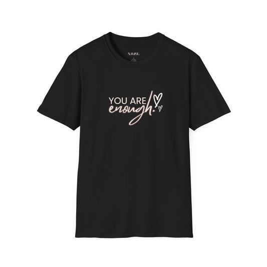 You Are Enough Unisex Softstyle T-Shirt - Comfortable, Motivational Apparel for Everyday Wear