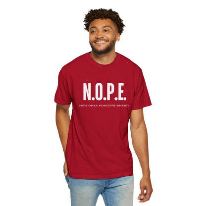 Unisex T-Shirt: N.O.P.E. - Now Only Positive Energy | Trendy Graphic Tee, Motivational Top, Gift for Positivity Lovers, Everyday Wear, [...]
