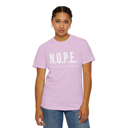 Unisex T-Shirt: N.O.P.E. - Now Only Positive Energy | Trendy Graphic Tee, Motivational Top, Gift for Positivity Lovers, Everyday Wear, [...]