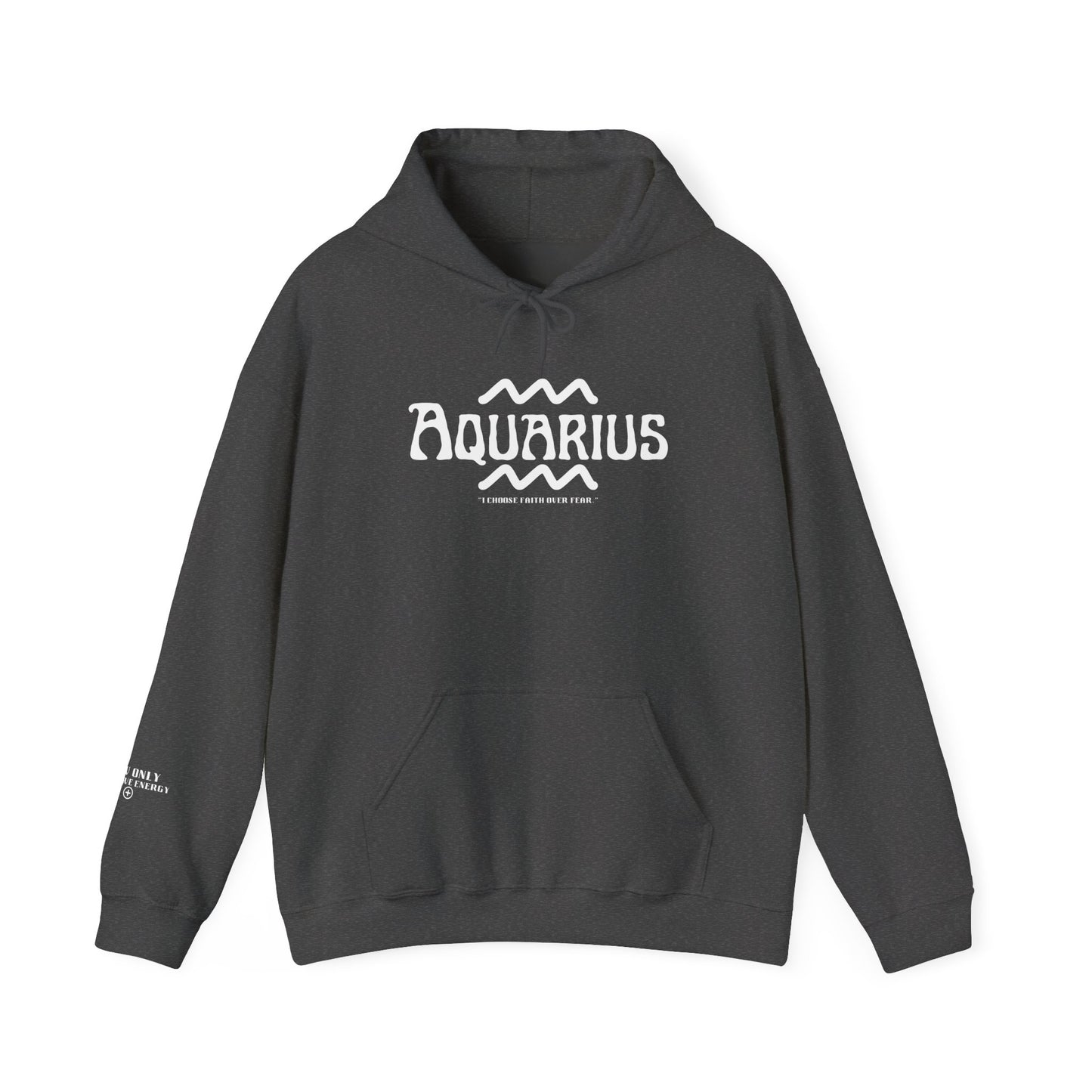 Aquarius Zodiac Hoodie – Minimalist Astrological Sweatshirt