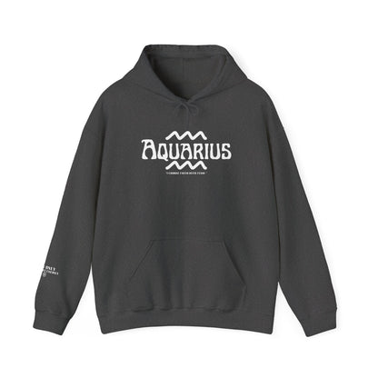 Aquarius Zodiac Hoodie – Minimalist Astrological Sweatshirt