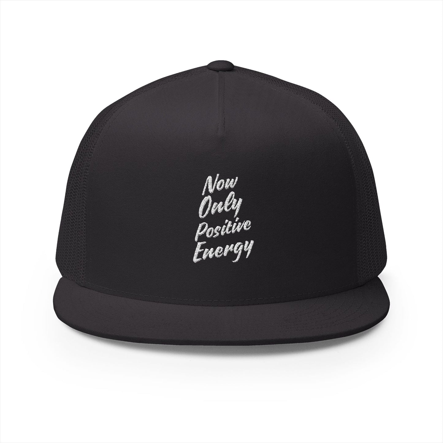 Embroidered 5 Panel Trucker Cap - Positive Energy Vibe Hat