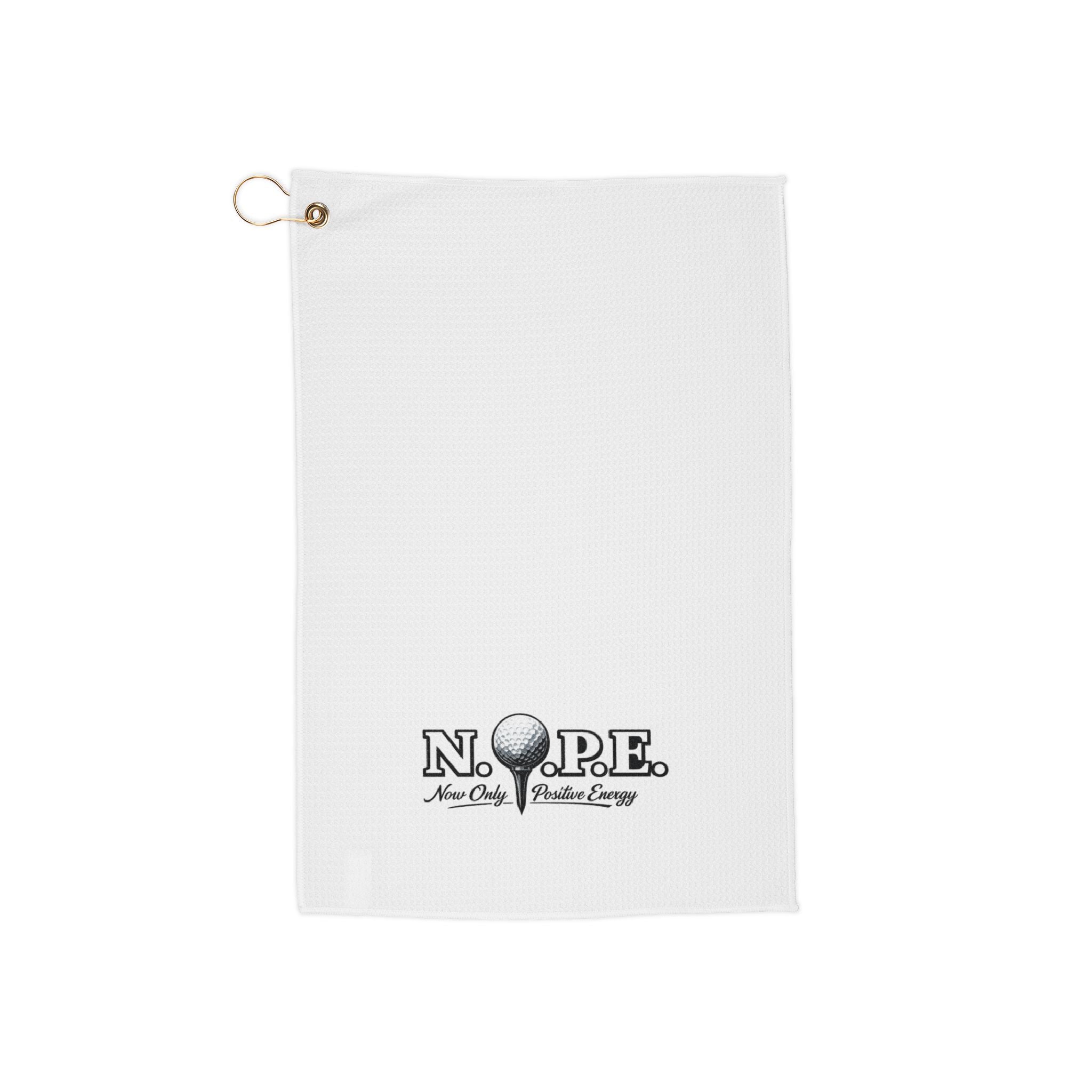 Golf Towel - N.O.P.E. Printed Microfiber Golf Towel with Grommet & Clip
