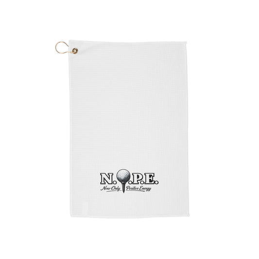Golf Towel - N.O.P.E. Printed Microfiber Golf Towel with Grommet & Clip