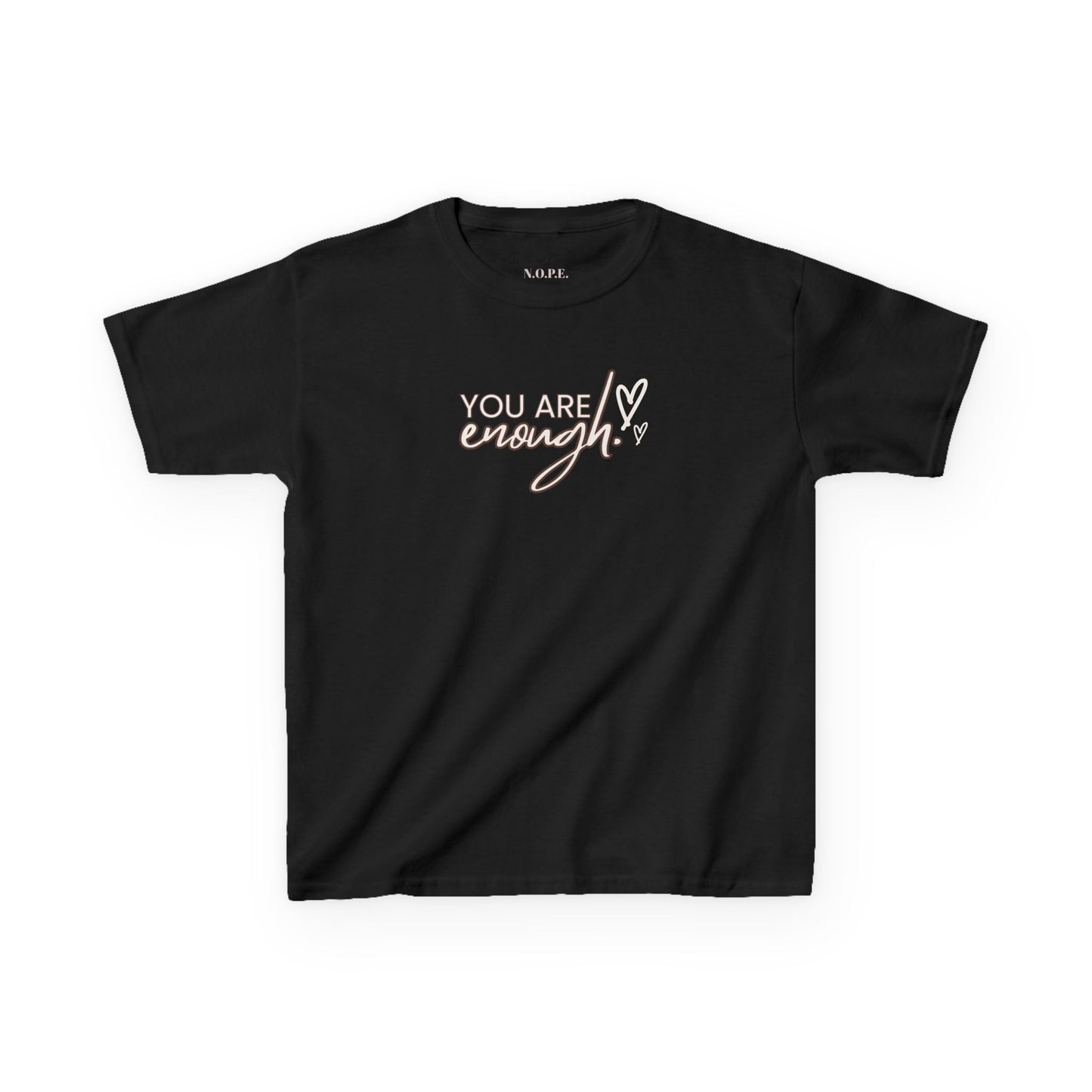 You Are Enough Kids Heavy Cotton™ Tee - Uplifting Affirmation Shirt for Children