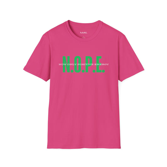 Unisex Graphic T-Shirt - NOPE AKA Inspired Pink and Green Shirt