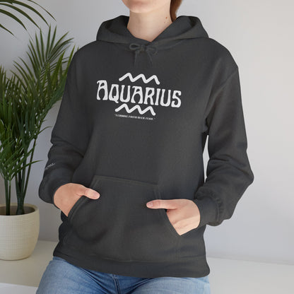 Aquarius Zodiac Hoodie – Minimalist Astrological Sweatshirt