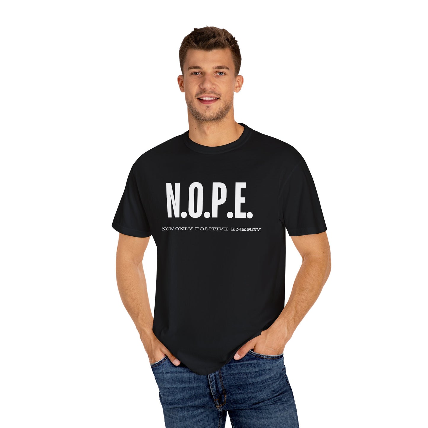 Unisex T-Shirt: N.O.P.E. - Now Only Positive Energy | Trendy Graphic Tee, Motivational Top, Gift for Positivity Lovers, Everyday Wear, [...]