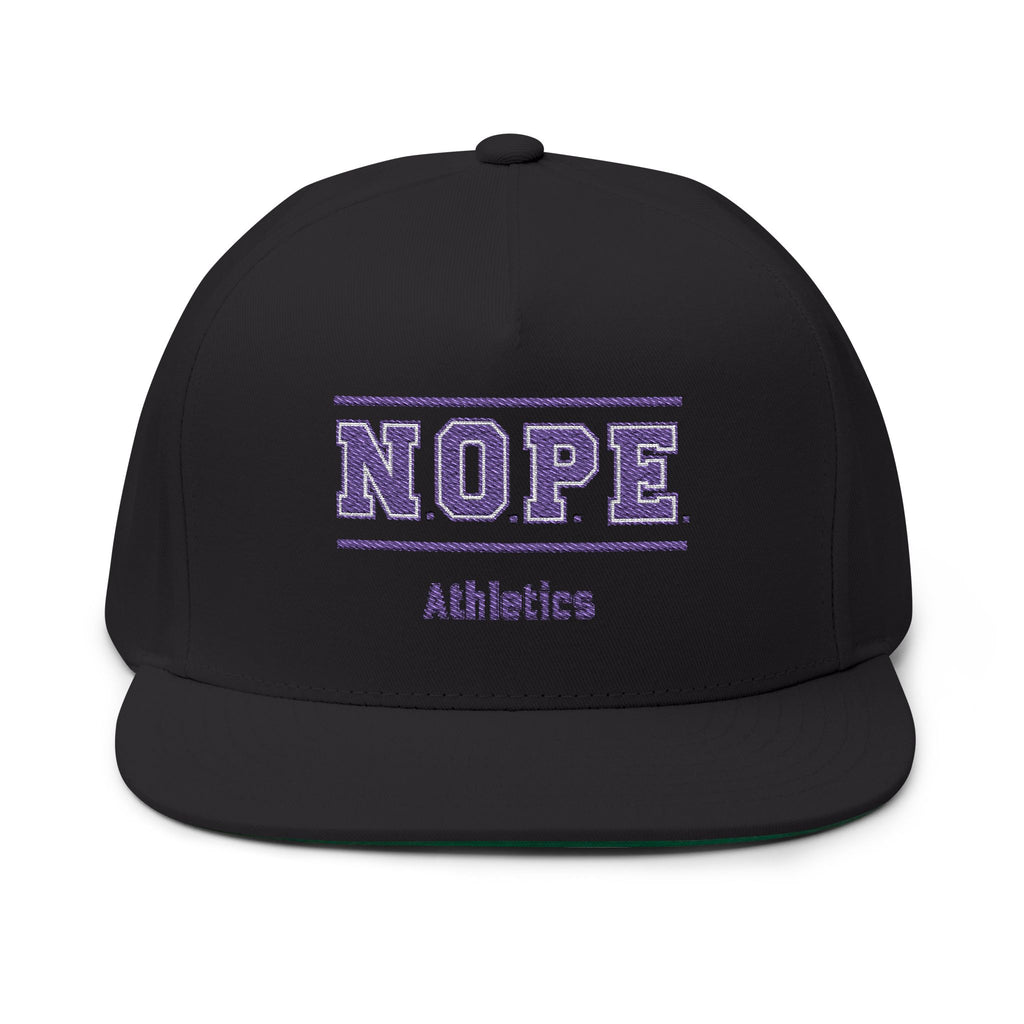 Athletic Embroidered Flat Bill Cap - Stylish and Trendy, Perfect for Sports Lovers, Summer Outings, and Gift Giving