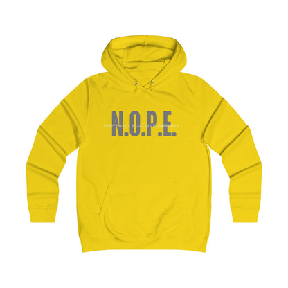 NOPE College Hoodie — Women's Casual Campus Pullover