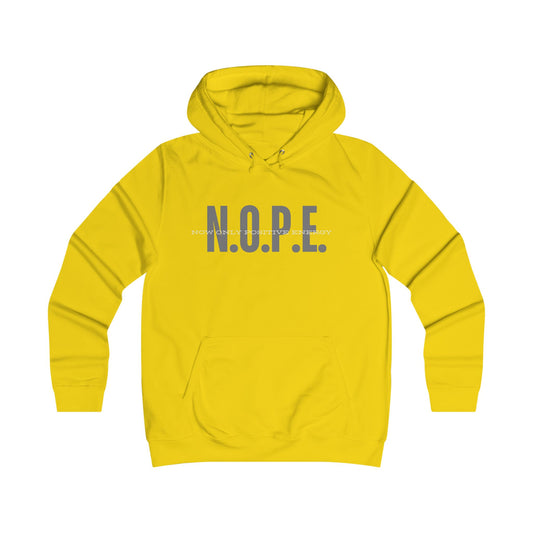 NOPE College Hoodie — Women's Casual Campus Pullover