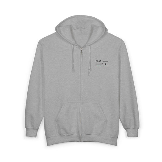 Comfy Unisex Zip Hoodie with 'N.O.P.E' Design - Perfect for Relaxation, Gifts, Casual Wear, and Occasions
